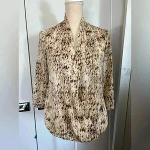 Nic + Zoe Animal Print Blouse